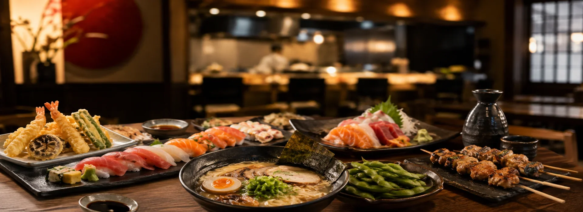 Japanese dishes from restaurants featured in a guide to Japanese dining in Makati