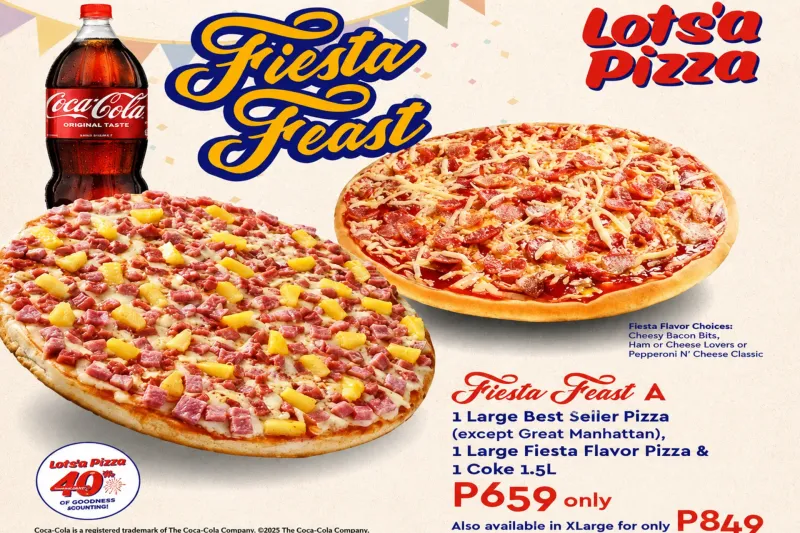 Lot's a Pizza Fiesta Feast A - Pizza & Coke Bundle