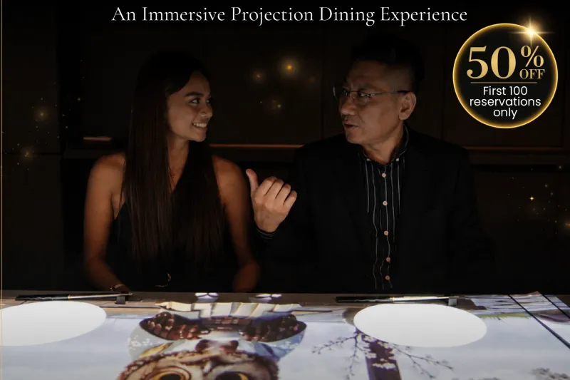 50% OFF 8-COURSE PROJECTION MAPPING EXPERIENCE